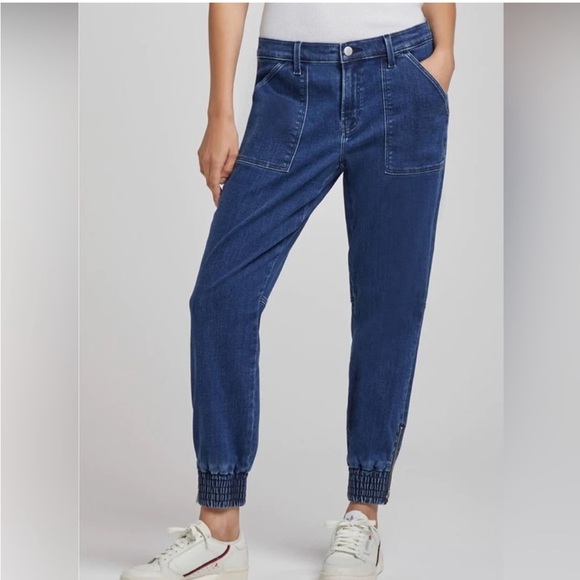 JBRAND Arkin Zip Ankle Blue Denim Jogger Jeans | 26 - Picture 1 of 12